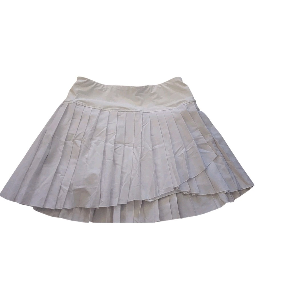 AugIris White Pleated Tennis Skort High Waisted Athletic Skirt with Shorts NWT